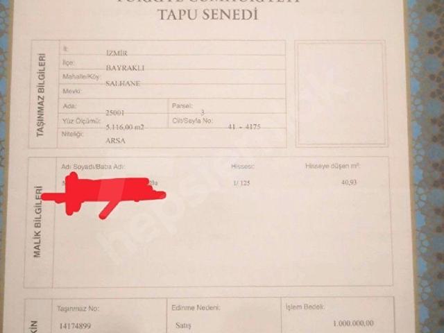 Bayrakli, İzmir içerisinde satılık Arsa