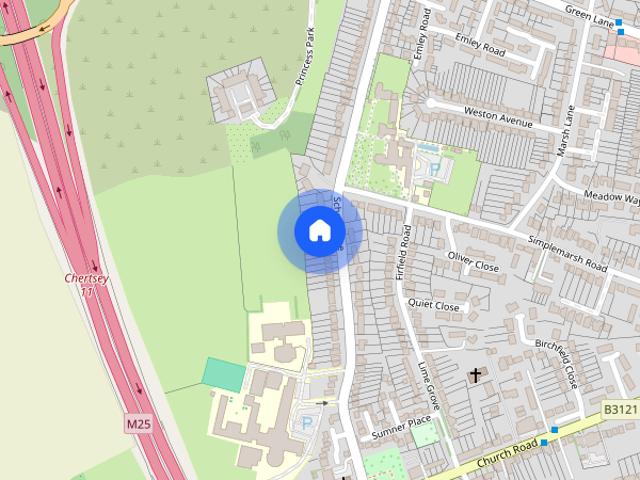 Room for rent in Row Town, Surrey