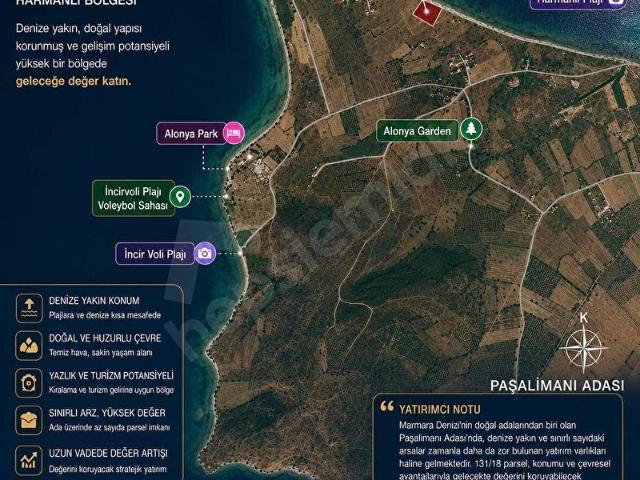 Harmanlı Mahallesi, Erdek içerisinde satılık Arsa