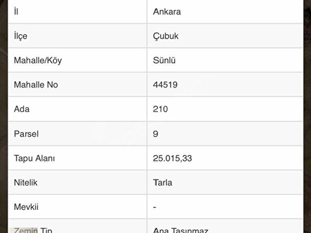 Çubuk, Ankara içerisinde satılık Arsa
