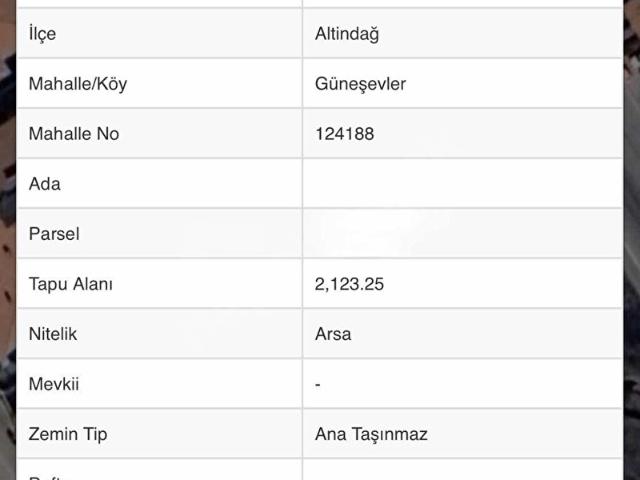 Altindağ, Ankara içerisinde satılık Arsa