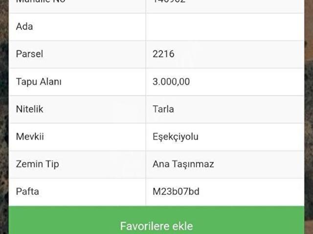 Yukarı Yenice, Dazkırı içerisinde satılık Arsa
