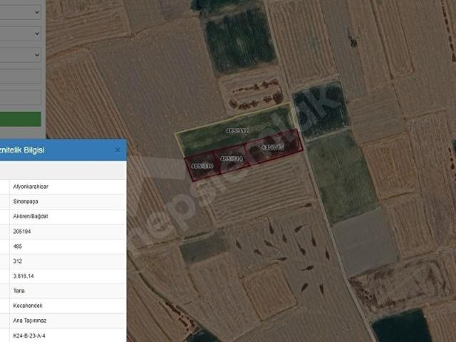 Akören, Sinanpaşa içerisinde satılık Arsa