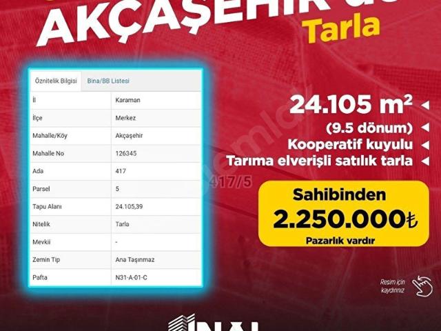 Karaman Merkez içerisinde satılık Arsa