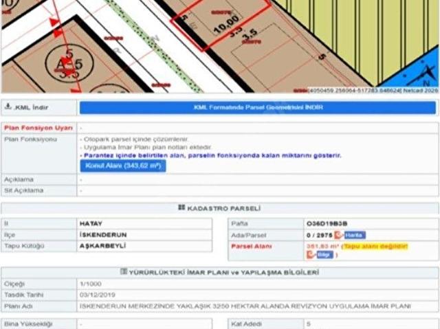 Modernevler, İskenderun içerisinde satılık Arsa