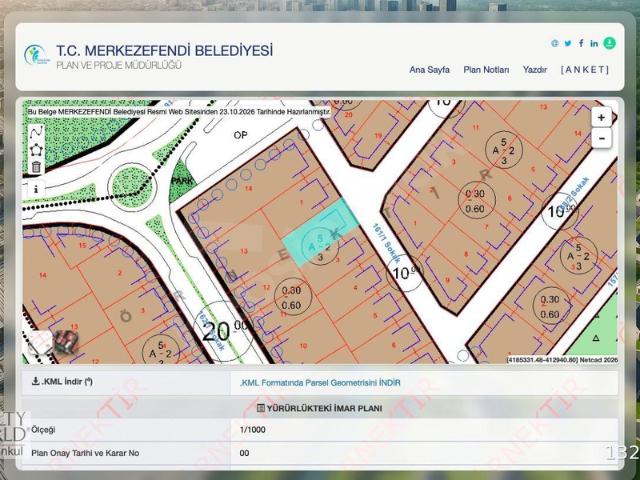 Çakmak, Merkezefendi içerisinde satılık Arsa