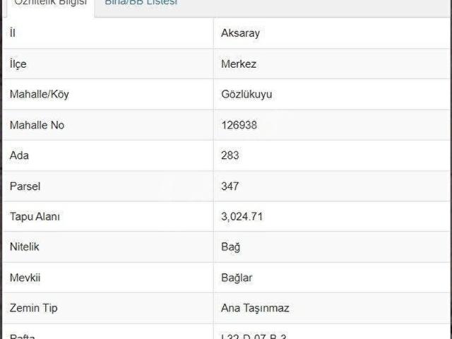 Karkın, Aksaray Merkez içerisinde satılık Arsa