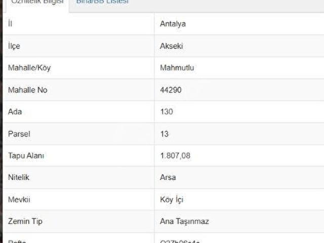 Akseki, Antalya içerisinde satılık Arsa