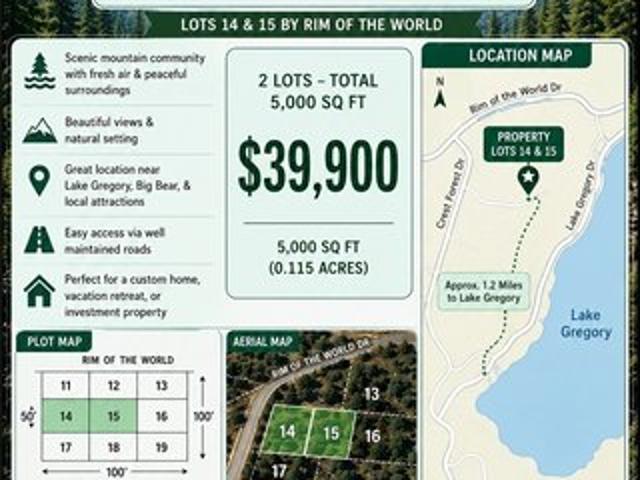 Land for sale in Cedar Glen, California