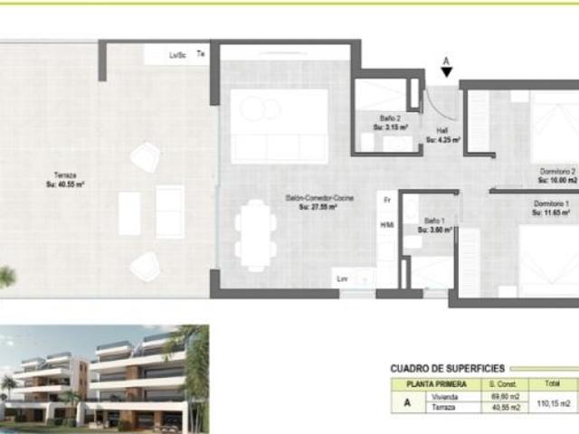Piso en venta en Urbanización Condado de Alhama, Bajo Guadalentín