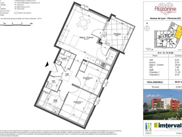 Appartement vente à Bourg-en-Bresse, Péronnas