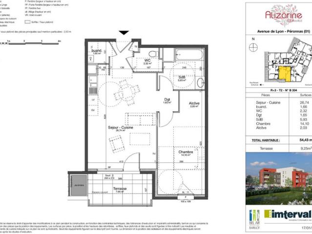 Appartement vente à Bourg-en-Bresse, Péronnas