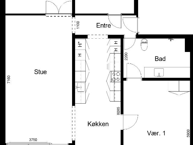 Lejlighed til leje i Aabenraa