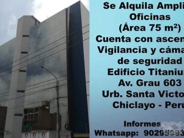 Oficina alquiler en Chiclayo, Lambayeque