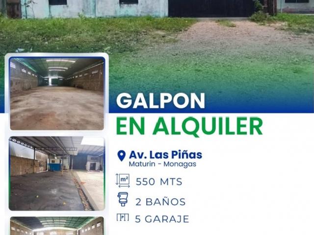 Galpón en alquiler en Maturin, Monagas