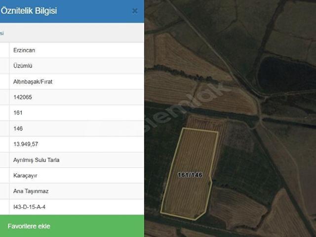 Üzümlü, Erzincan içerisinde satılık Arsa