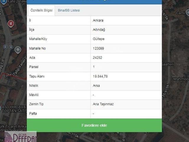 Altindağ, Ankara içerisinde satılık Arsa