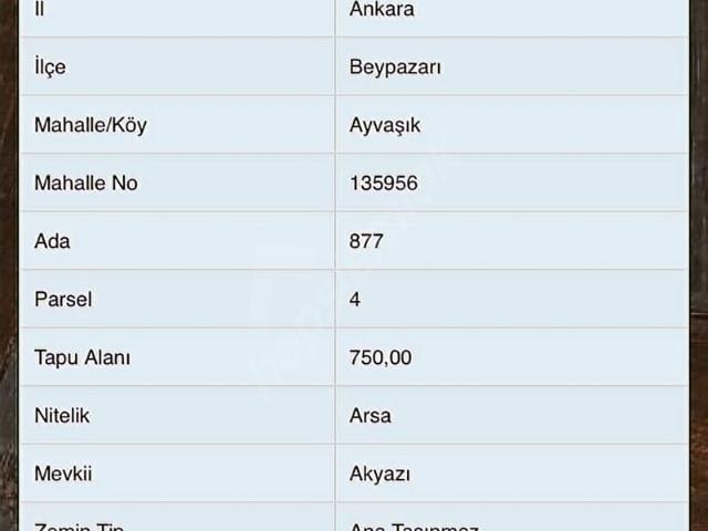 Beypazari, Ankara içerisinde satılık Arsa
