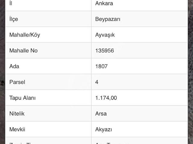 Beypazari, Ankara içerisinde satılık Arsa