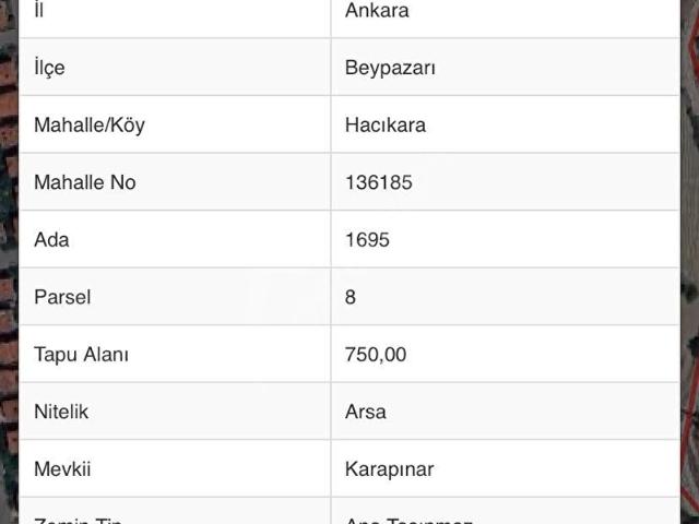 Beypazari, Ankara içerisinde satılık Arsa