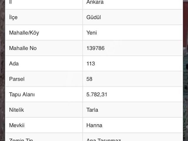 Güdül, Ankara içerisinde satılık Arsa