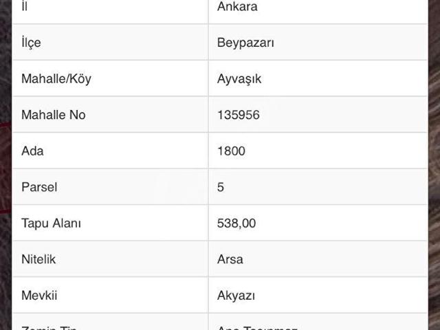 Beypazari, Ankara içerisinde satılık Arsa
