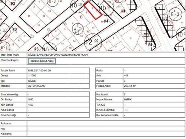 Hamam Durağı, Sivas Merkez içerisinde satılık Arsa