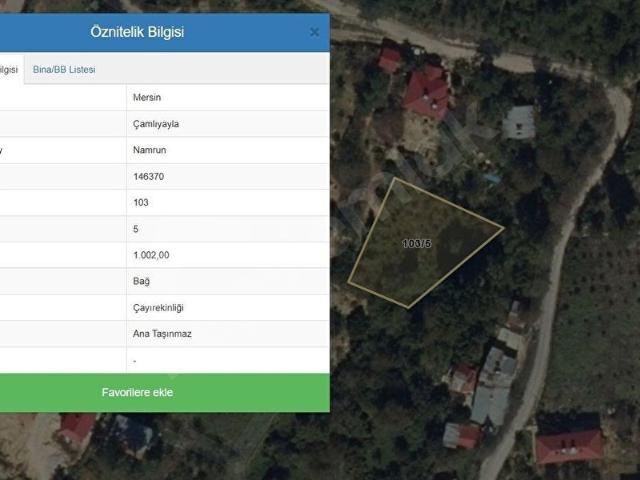 Çamliyayla, Mersin içerisinde satılık Arsa
