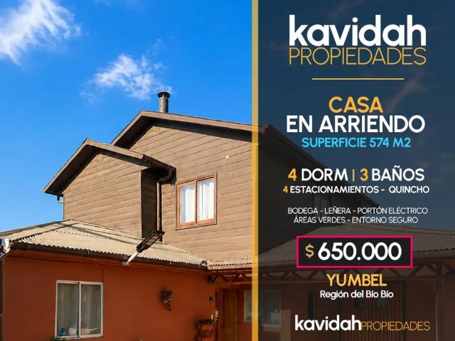 Casa en arriendo en Yumbel, Biobío