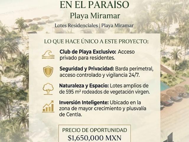 Terreno en venta en Centla, Tabasco