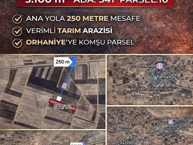 Orhaniye, Akören içerisinde satılık Arsa