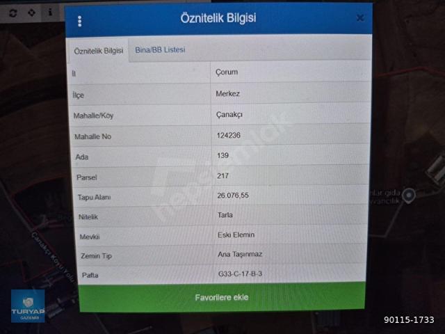 Çorum Merkez, Çorum içerisinde satılık Arsa