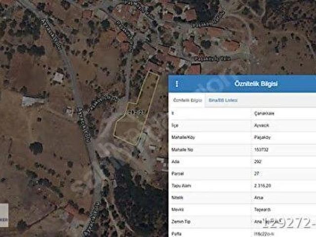Paşaköy, Ayvacık içerisinde satılık Arsa