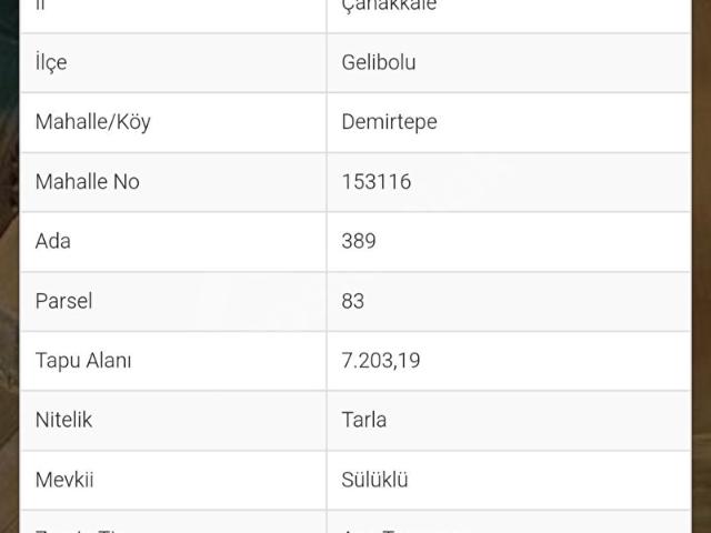 Ayazma Pınarı, Gelibolu içerisinde satılık Arsa