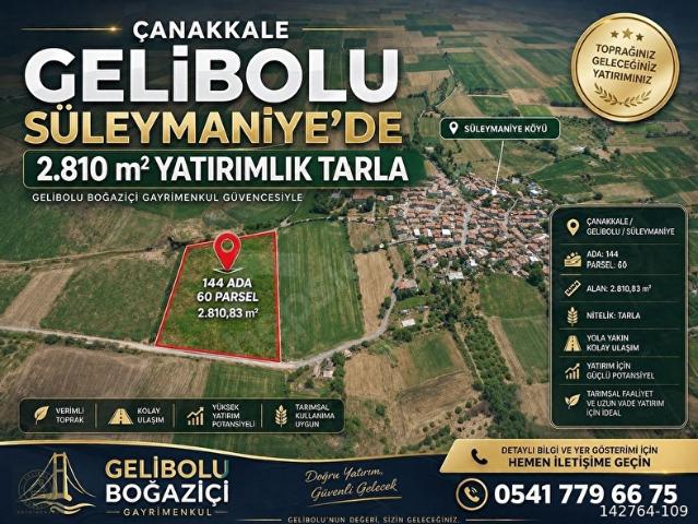 Süleymaniye, Gelibolu içerisinde satılık Arsa