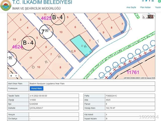 İlkadim, Samsun içerisinde satılık Arsa