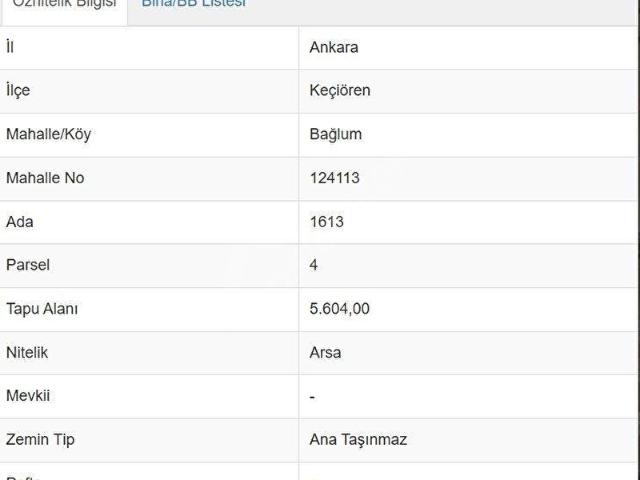 Keçiören, Ankara içerisinde satılık Arsa