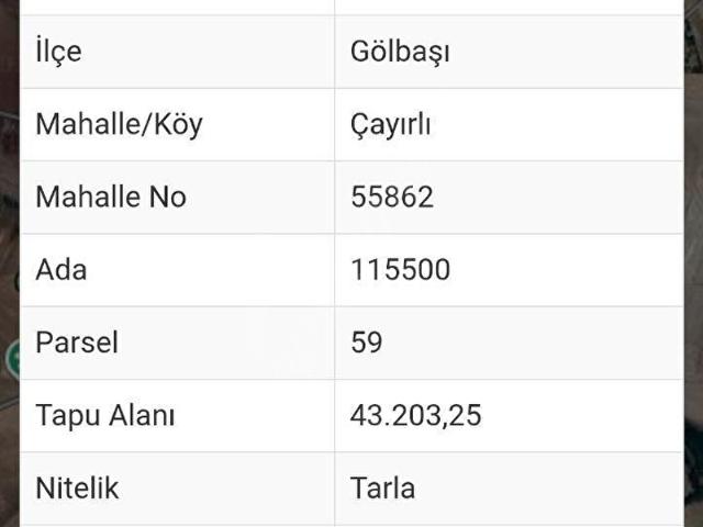 Gölbaşi, Ankara içerisinde satılık Arsa