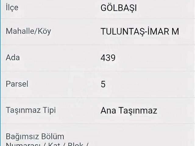 Tulumtaş Mahallesi, Gölbaşı içerisinde satılık Arsa