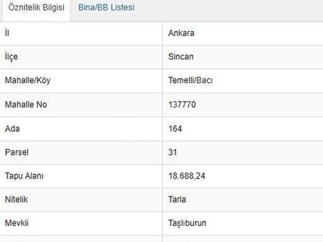 Sincan, Ankara içerisinde satılık Arsa