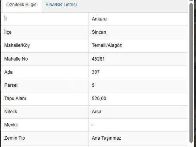 Sincan, Ankara içerisinde satılık Arsa
