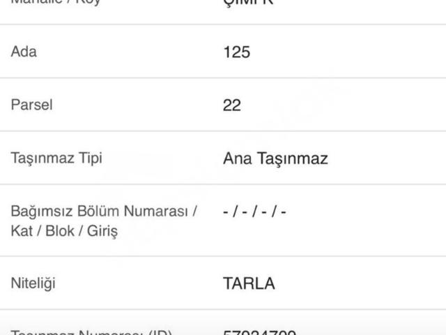 Çimi, Akseki içerisinde satılık Arsa