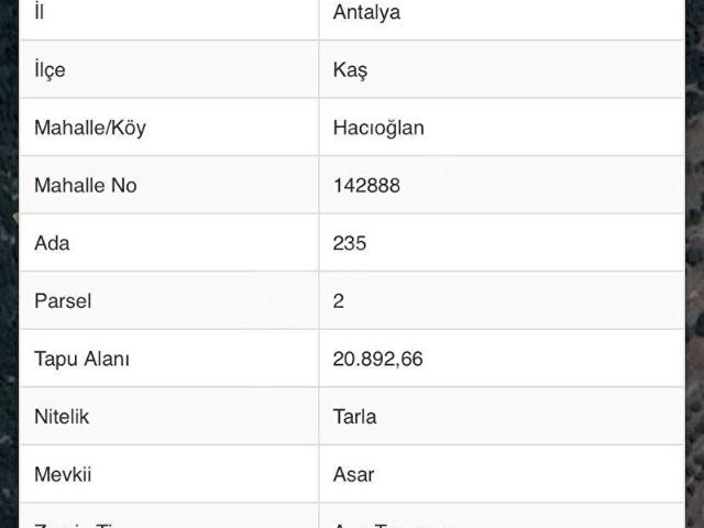 Kaş, Antalya içerisinde satılık Arsa