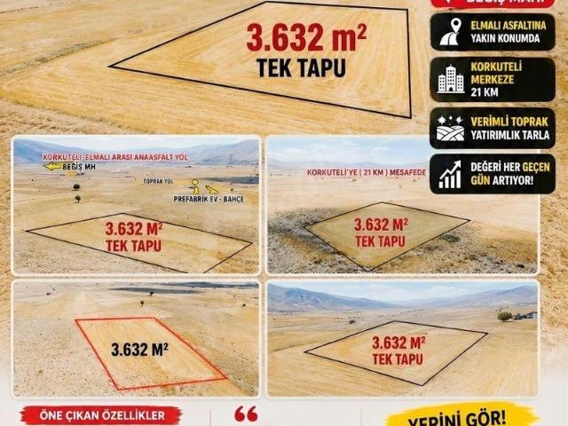 Korkuteli, Antalya içerisinde satılık Arsa
