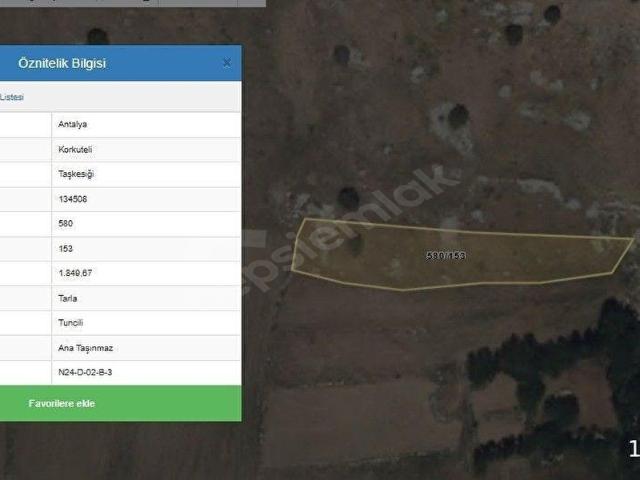 Korkuteli, Antalya içerisinde satılık Arsa