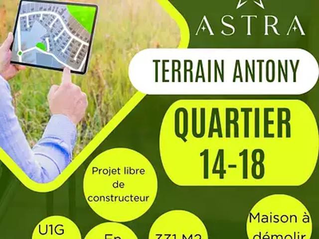 Terrain vente à Antony