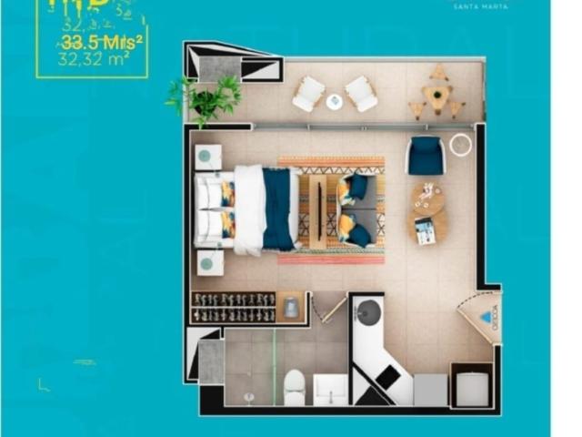 Apartaestudio En Arriendo En Santa Marta En. A191109