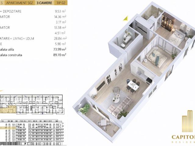 Apartament vânzări în Romani, Brașov