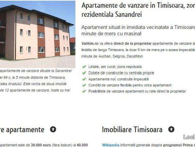 Apartament vânzări în Timisoara, Timiș