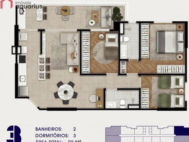 Apartamento venda em Região Imediata de São José dos Campos, Região Metropolitana do Vale do Paraíba e Litoral Norte